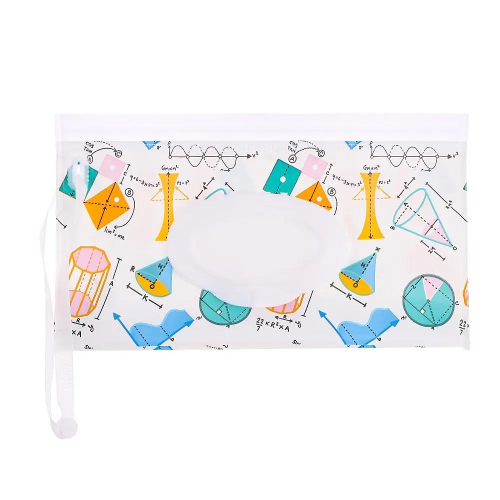 Portable Baby Wet Wipe Pouch with Flip Top Lid and Carrying Strap