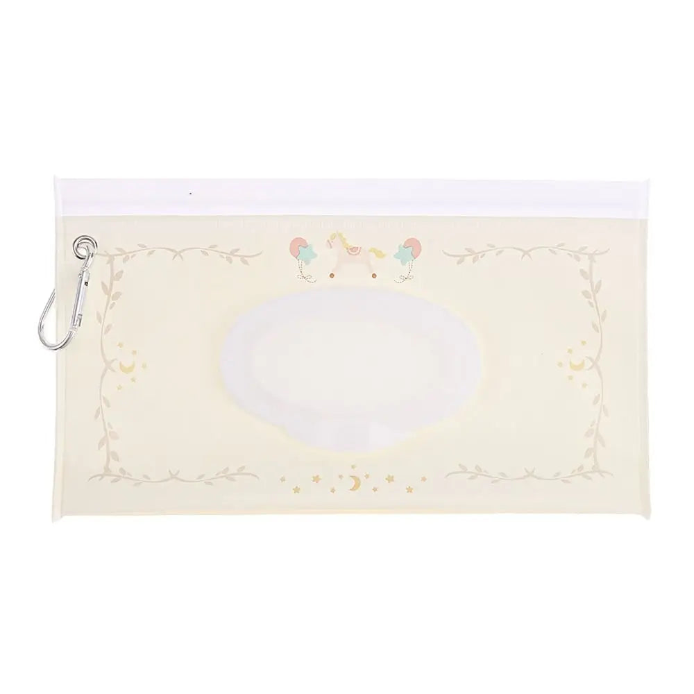 Portable Baby Wet Wipe Pouch with Flip Top Lid and Carrying Strap