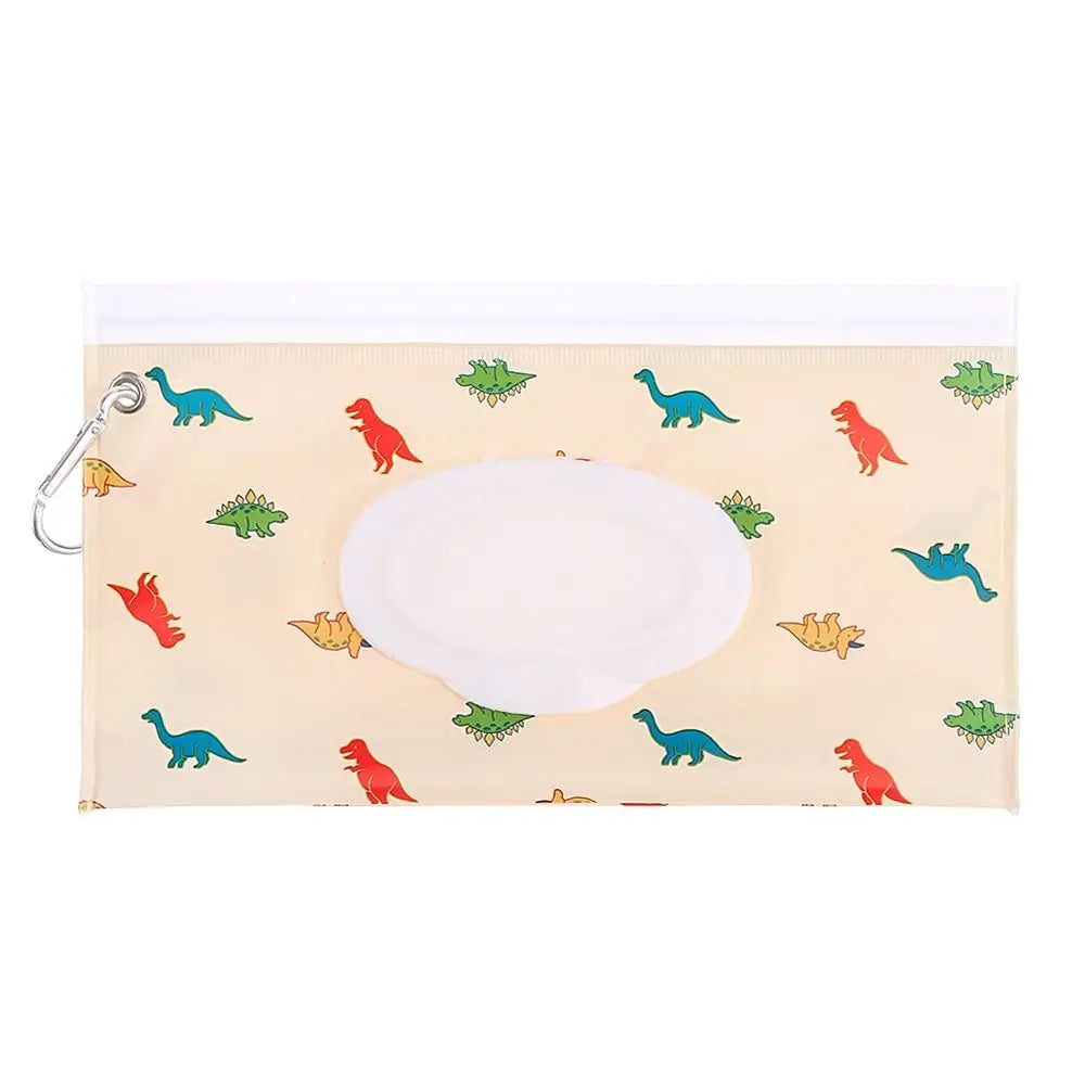 Portable Baby Wet Wipe Pouch with Flip Top Lid and Carrying Strap