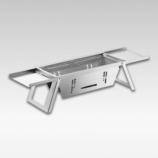 Portable Charcoal BBQ Grill - Ultra-Thin Foldable for Outdoor Cooking