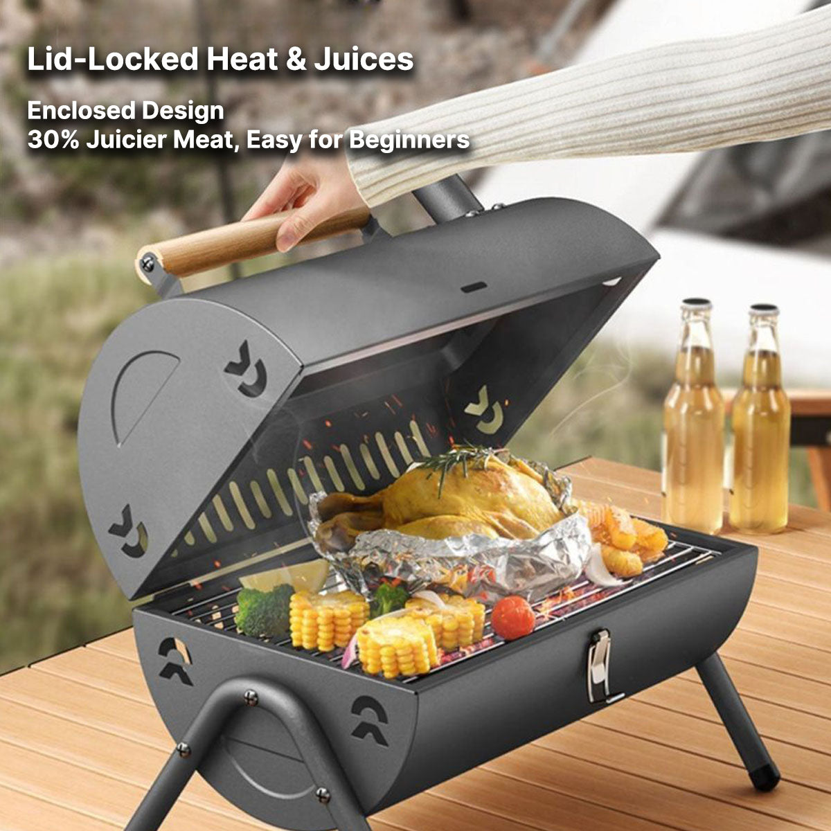 Portable Charcoal Grill for Camping