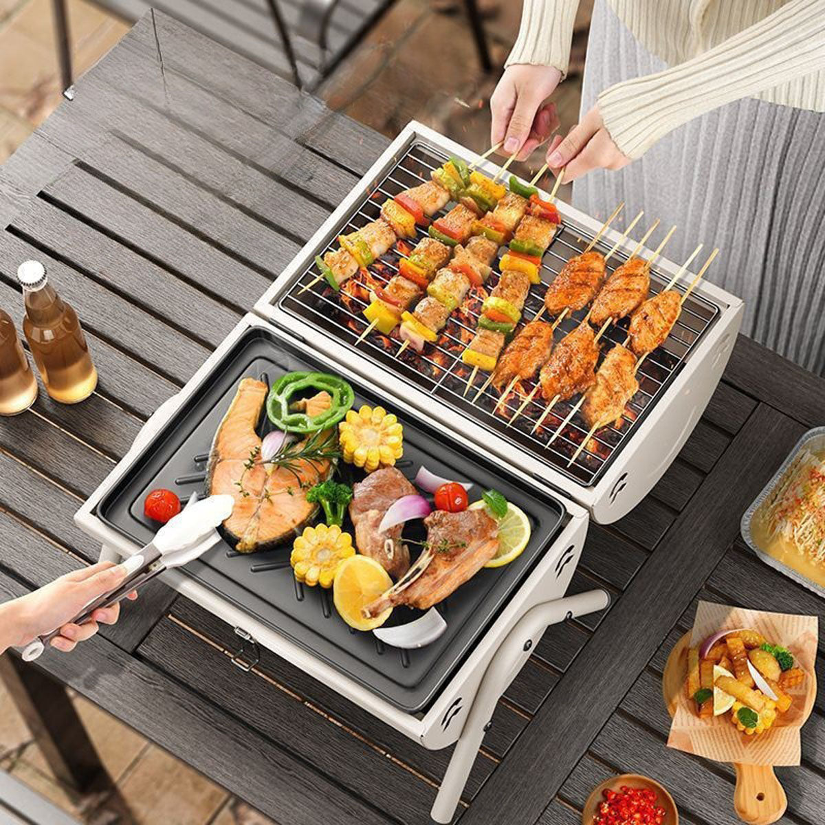 Portable Charcoal Grill for Camping
