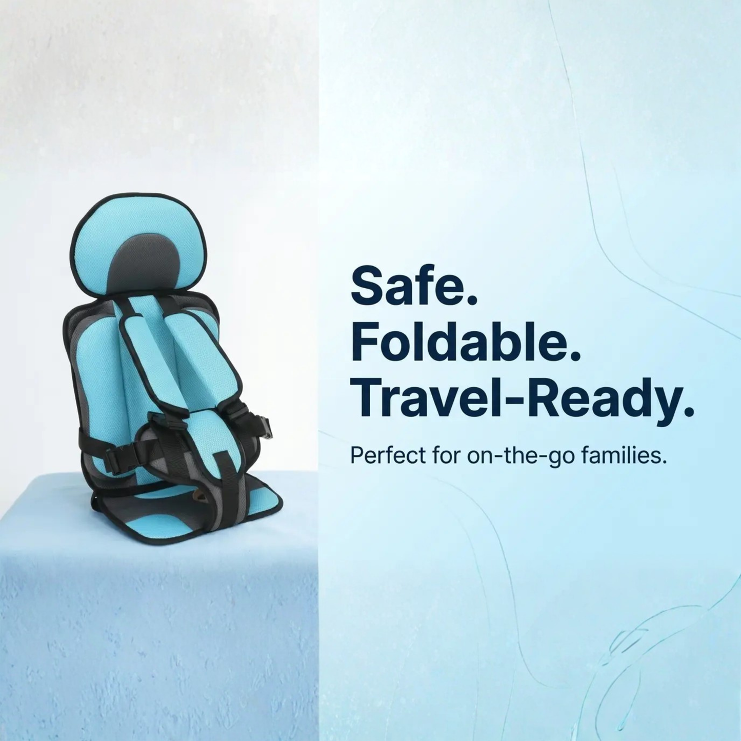 Portable & Foldable Child Car Booster Seat