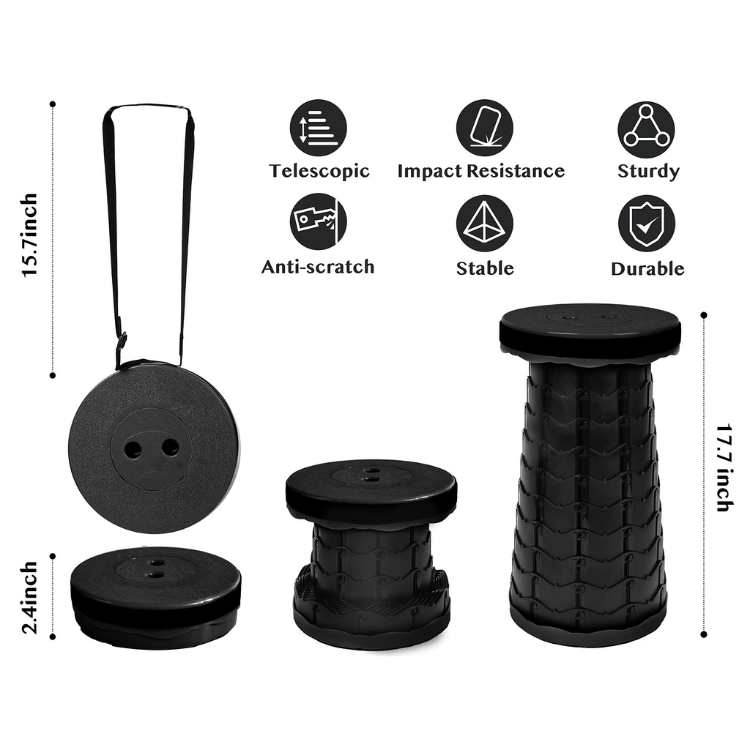 Portable Foldable Retractable Stool