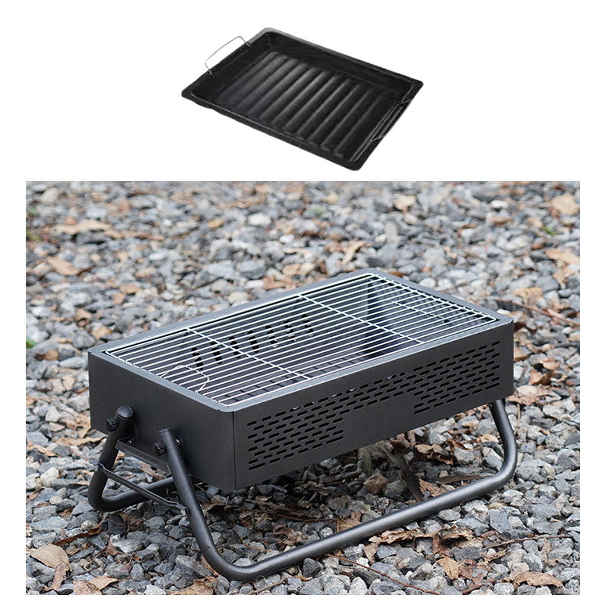 Portable Foldable Smokeless BBQ Grill with Accessories