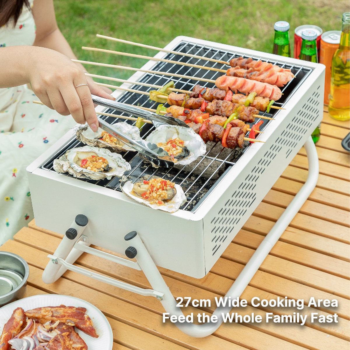 Portable Foldable Smokeless BBQ Grill with Accessories