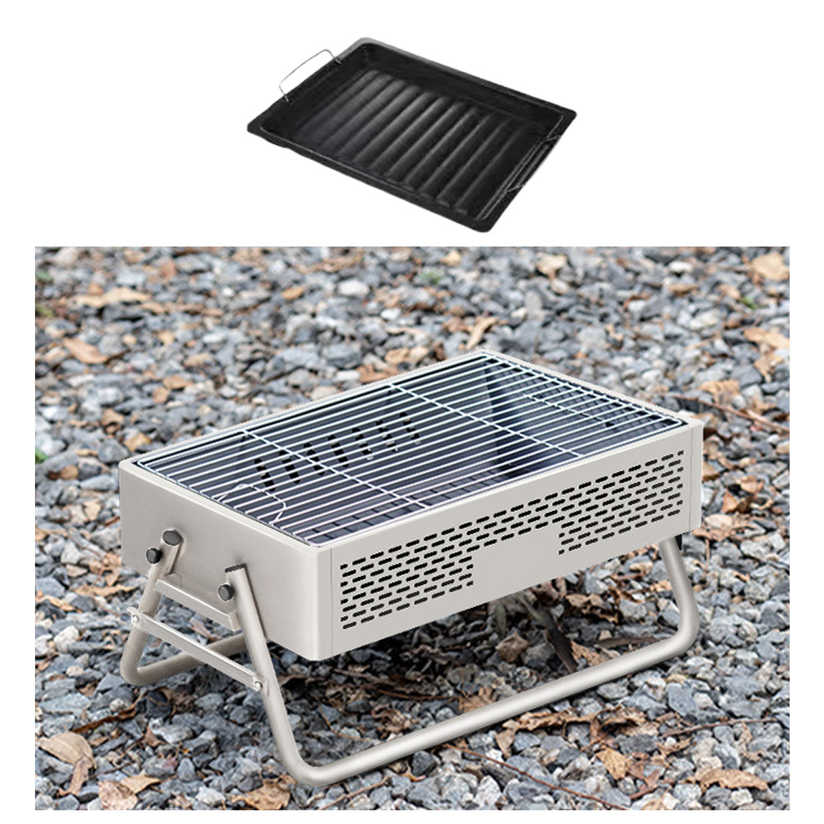 Portable Foldable Smokeless BBQ Grill with Accessories