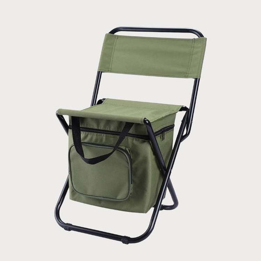 Portable Folding Camping Chair with Cooler Bag