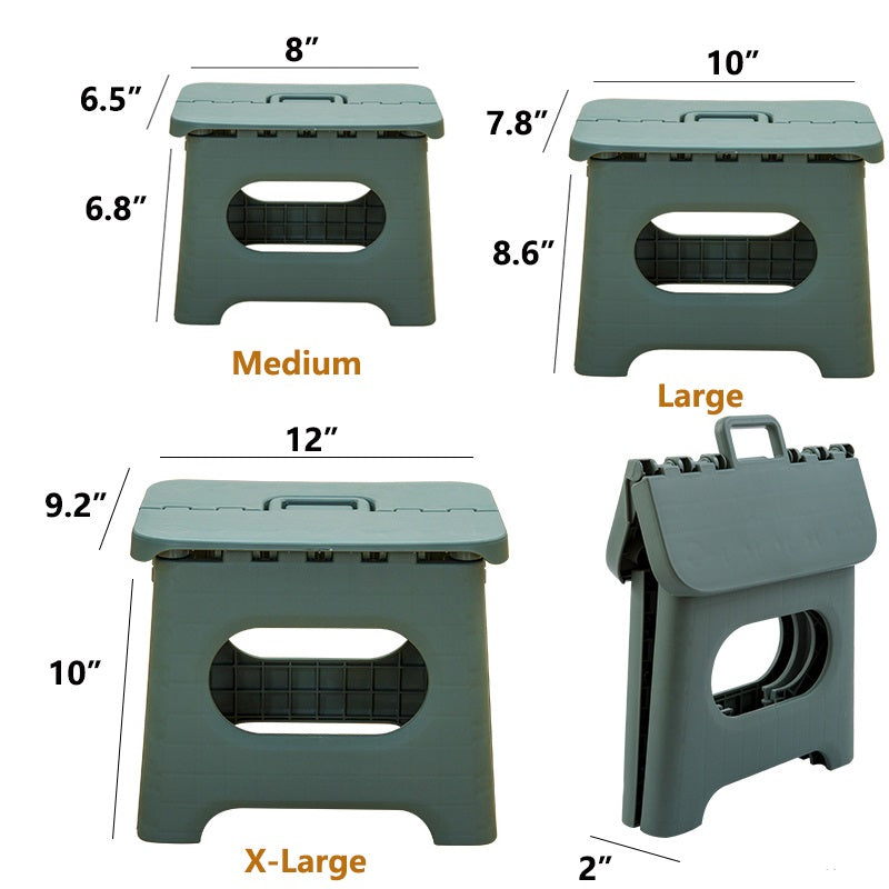 Portable Folding Step Stool with Handle for Versatile Use