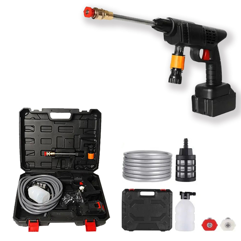 Portable High Pressure Washer 26 bar/377 PSI – with Battery 260W including Charger and Case