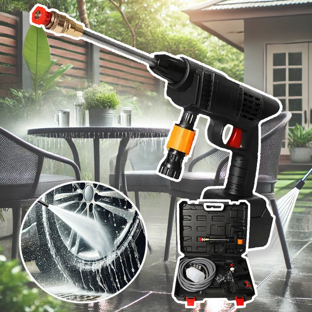 Portable High Pressure Washer 26 bar/377 PSI – with Battery 260W including Charger and Case
