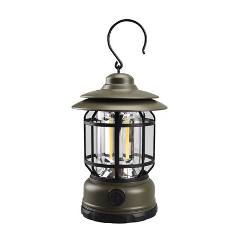 Portable Retro Camping Lamp - LED with USB Charging