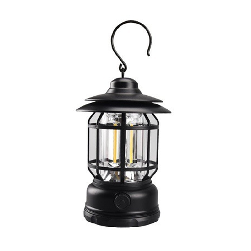 Portable Retro Camping Lamp - LED with USB Charging