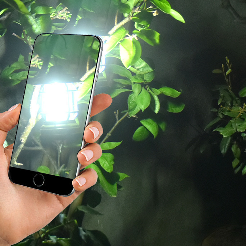 Portable Retro Camping Lamp - LED with USB Charging