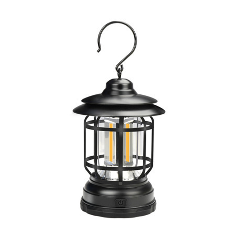 Portable Retro Camping Lamp - LED with USB Charging