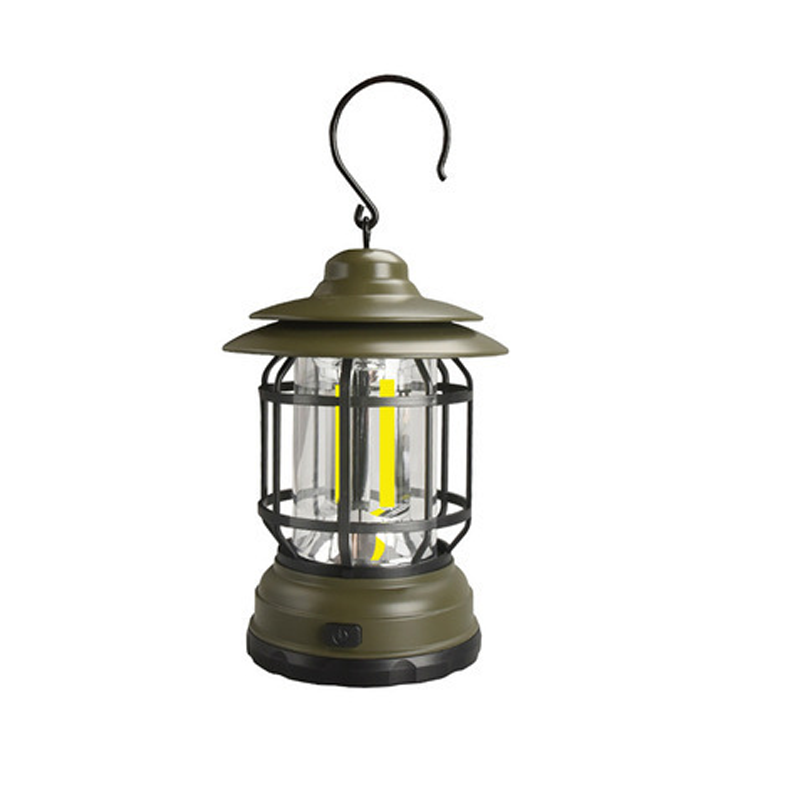 Portable Retro Camping Lamp - LED with USB Charging