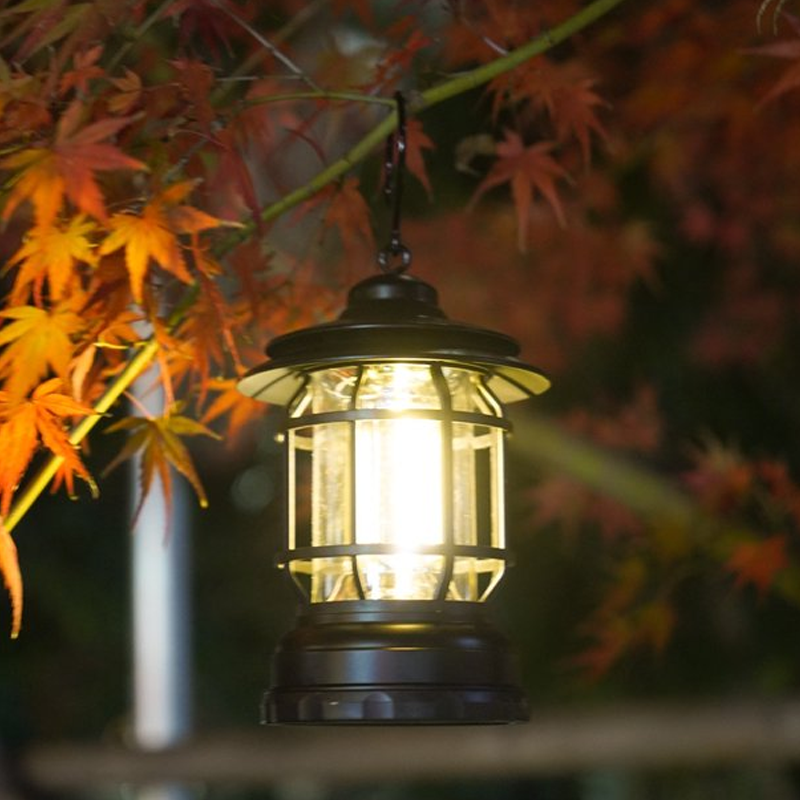 Portable Retro Camping Lamp - LED with USB Charging