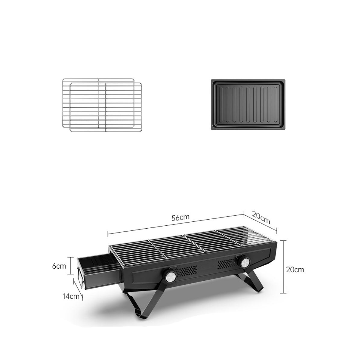 Portable Stainless Steel BBQ Grill for Outdoor Camping