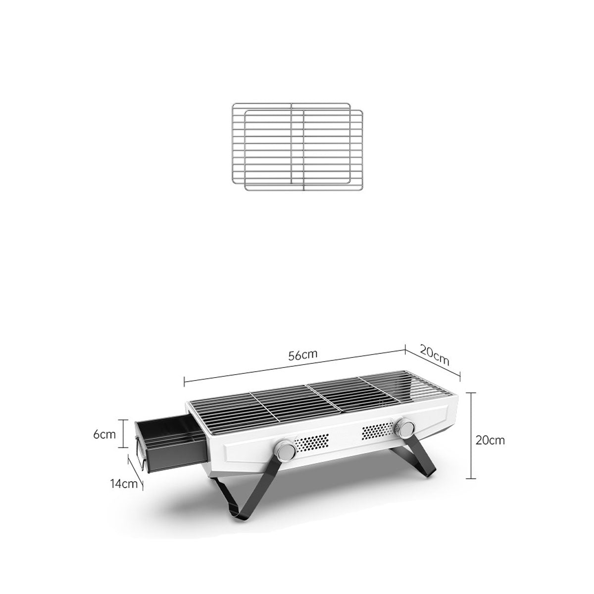 Portable Stainless Steel BBQ Grill for Outdoor Camping