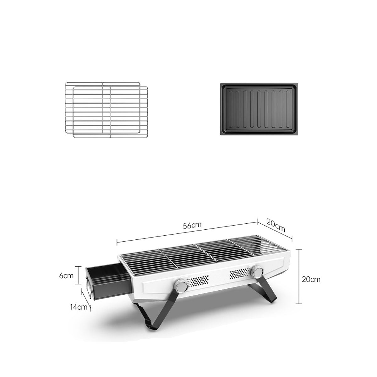 Portable Stainless Steel BBQ Grill for Outdoor Camping
