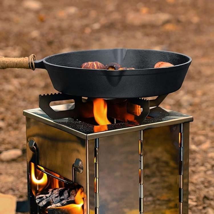 Portable Wood Burning Camping Stove for Outdoor Cooking