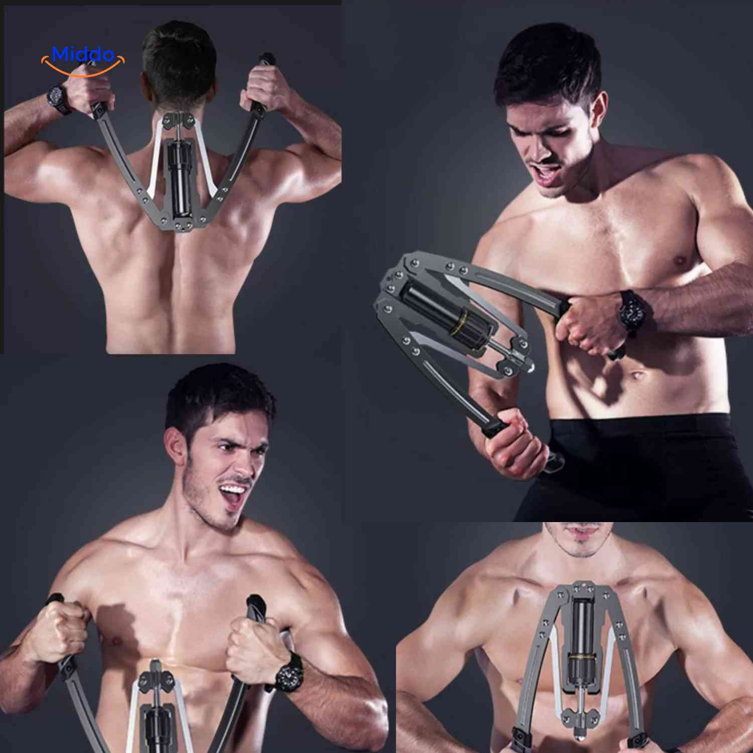 PowerFlex™ Arm Trainer | Adjustable (10-200kg), Strong Grip & Home Fitness