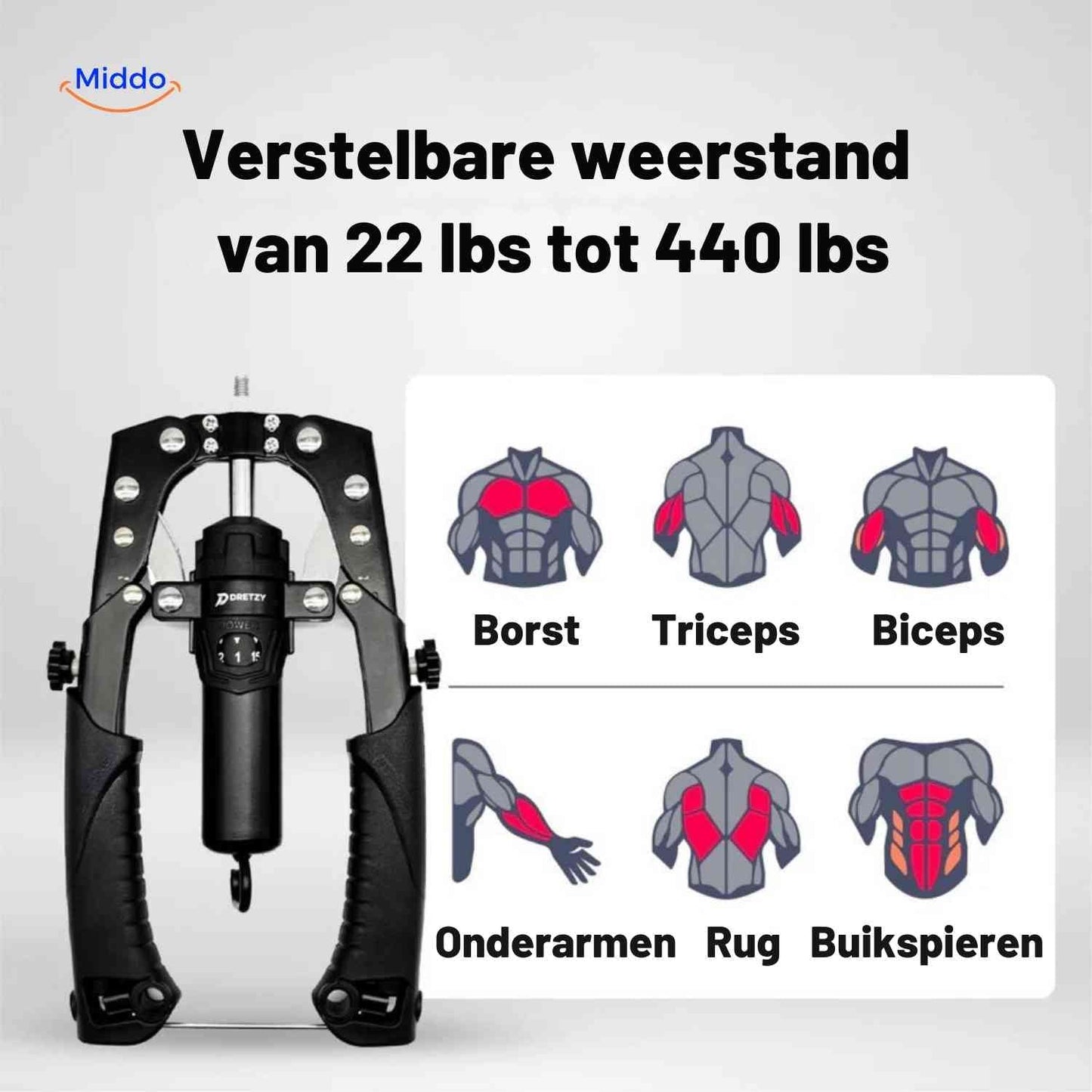 PowerFlex™ Arm Trainer | Adjustable (10-200kg), Strong Grip & Home Fitness