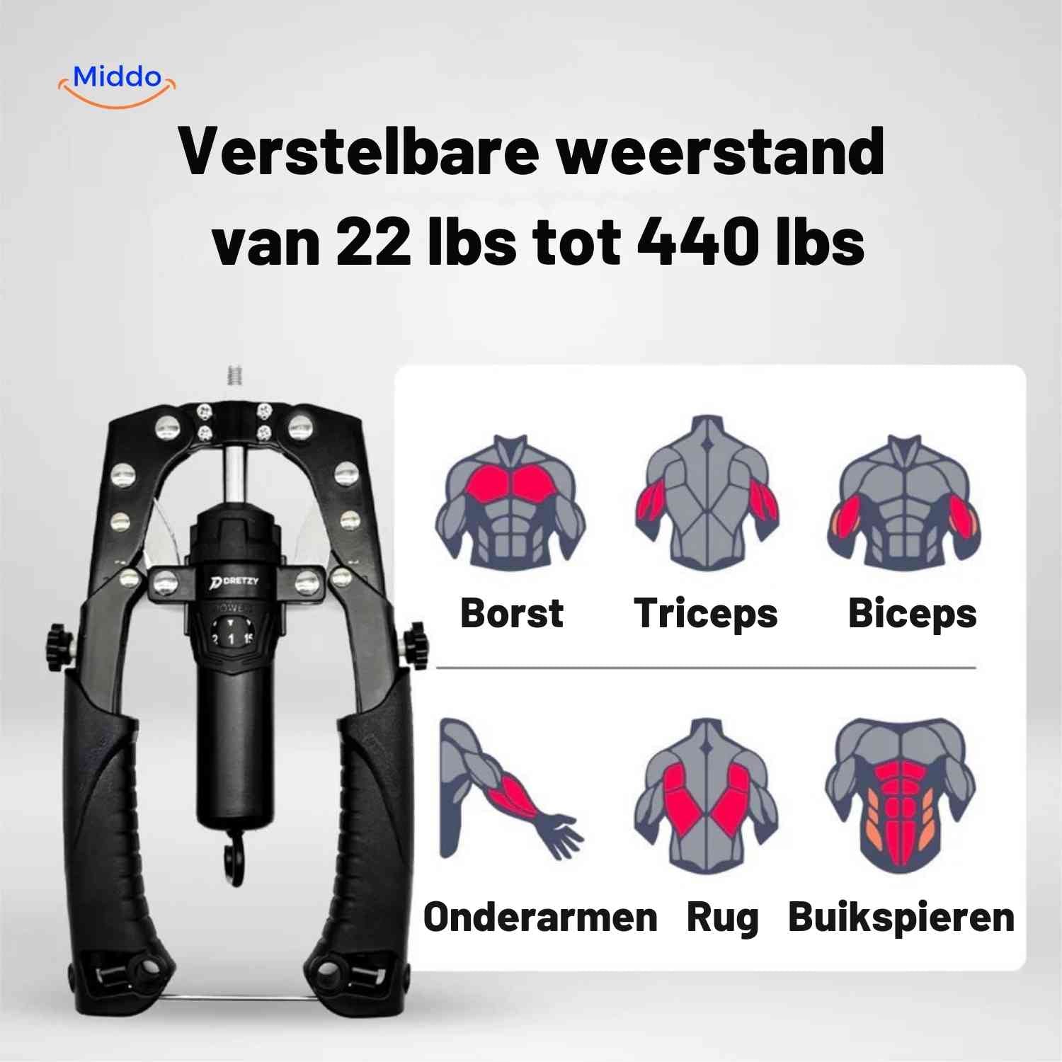 PowerFlex™ Arm Trainer | Adjustable (10-200kg), Strong Grip & Home Fitness