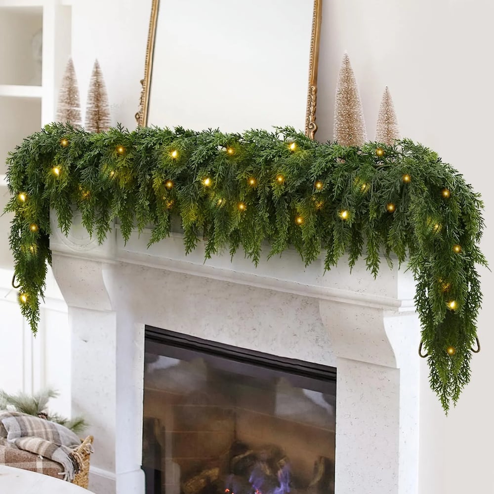Pre-Lit Christmas Cedar Garland