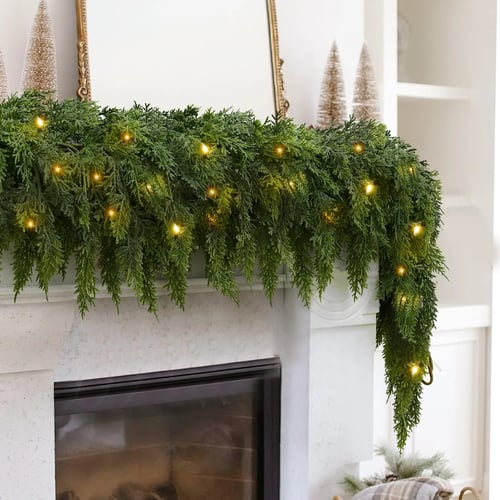 Pre-Lit Christmas Cedar Garland