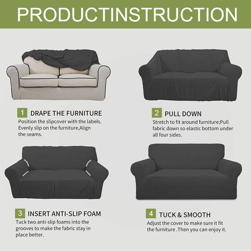 Premium Jacquard Sofa Cover - Anti-Scratch & Stretch