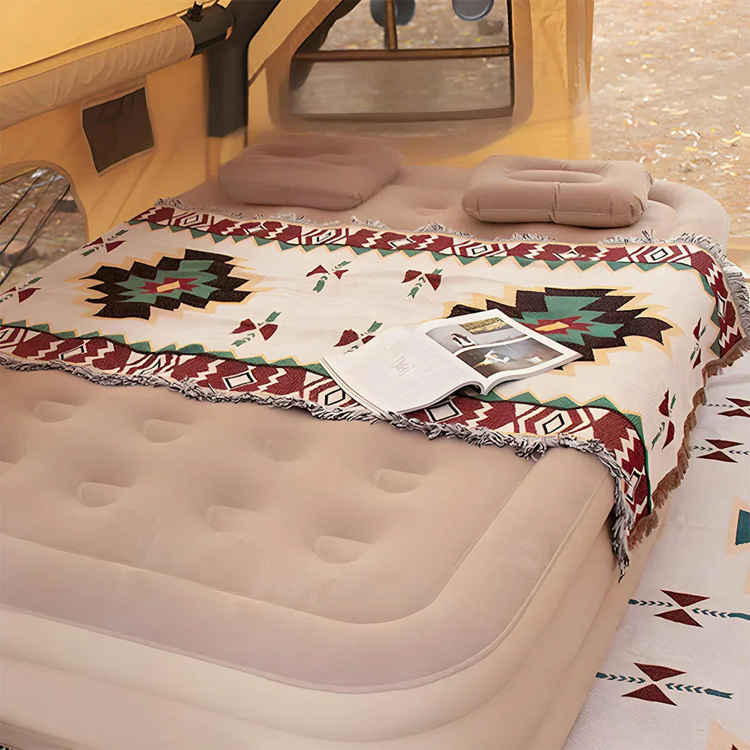 Premium Plush Inflatable Air Mattress with Built-in Pump