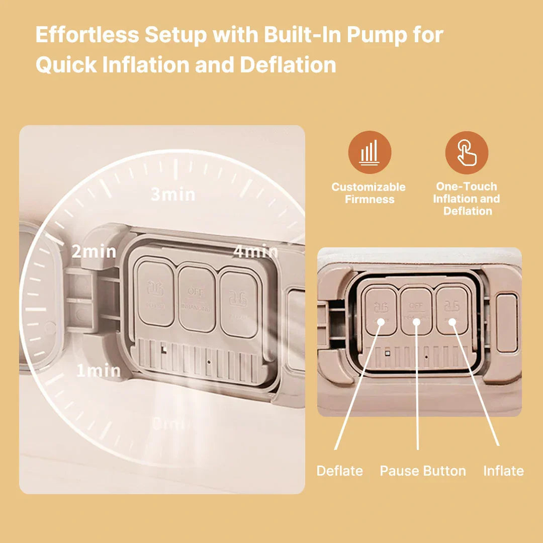 Premium Plush Inflatable Air Mattress with Built-in Pump
