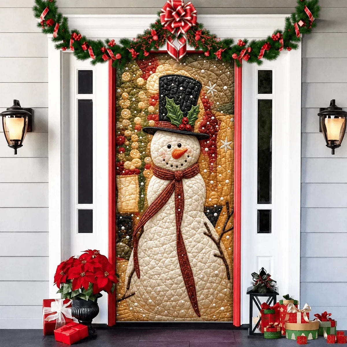 Printed 3D-Effect Christmas Door Cover