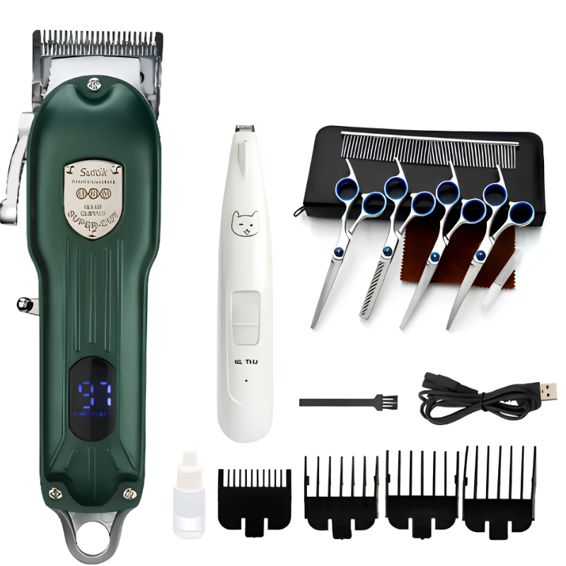 Professional Dog Grooming Kit with Clippers & Scissors - Image 1