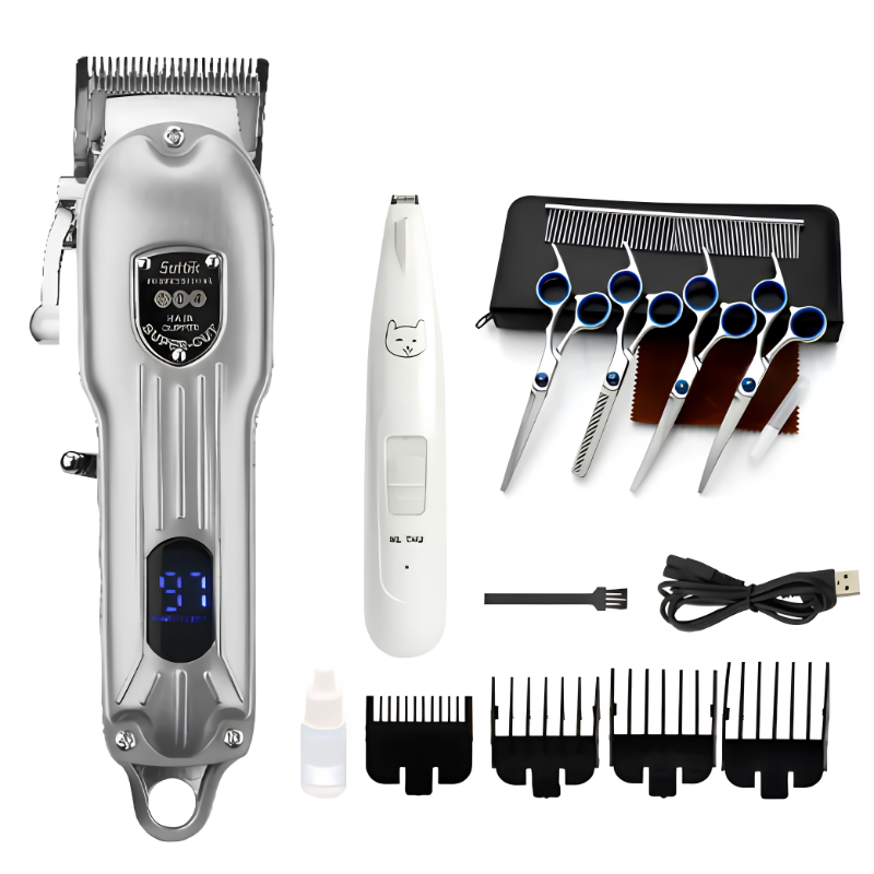 Professional Dog Grooming Kit with Clippers & Scissors - Image 2