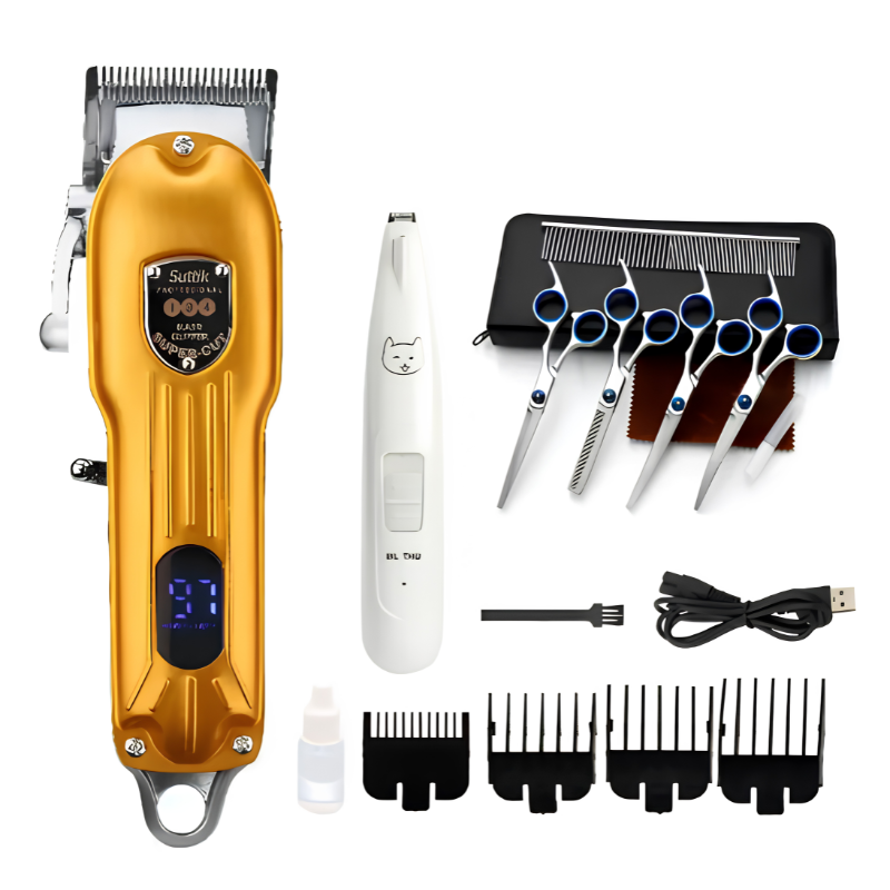 Professional Dog Grooming Kit with Clippers & Scissors - Image 3