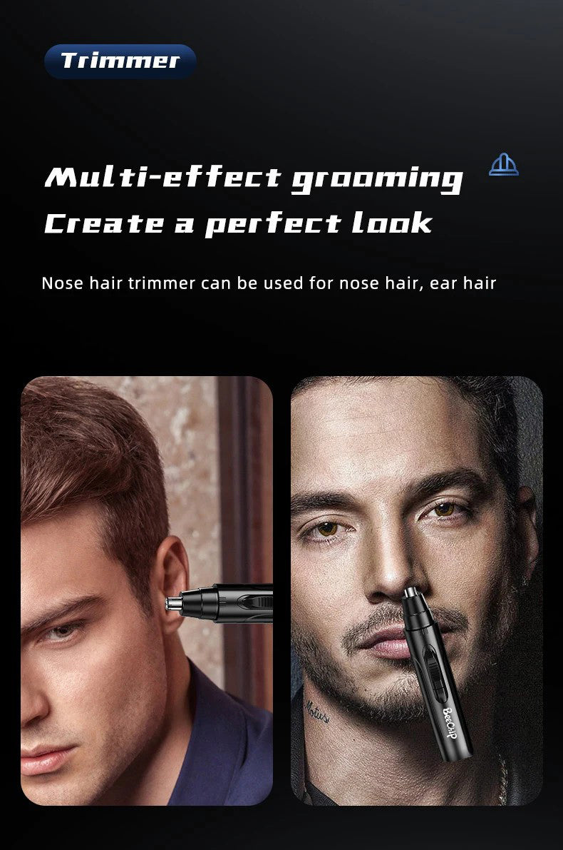 PROFESSIONAL PAINLESS NOSE & EAR HAIR TRIMMER FOR MEN AND WOMEN – RECHARGEABLE