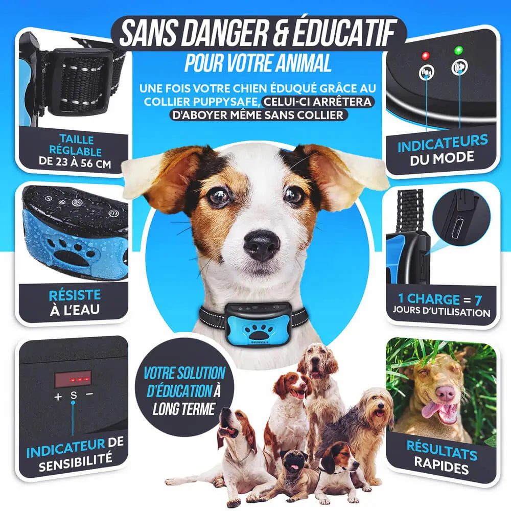 PuppySafe Anti-Bark Collar - Train Your Dog - Pain-Free