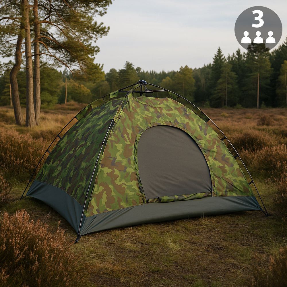 Quick-Up Camouflage Tent for 3–8 People