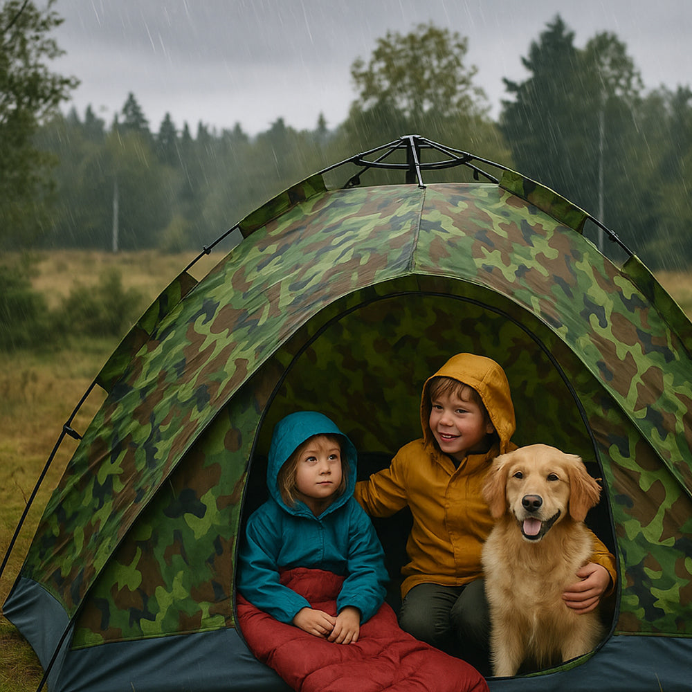 Quick-Up Camouflage Tent for 3–8 People