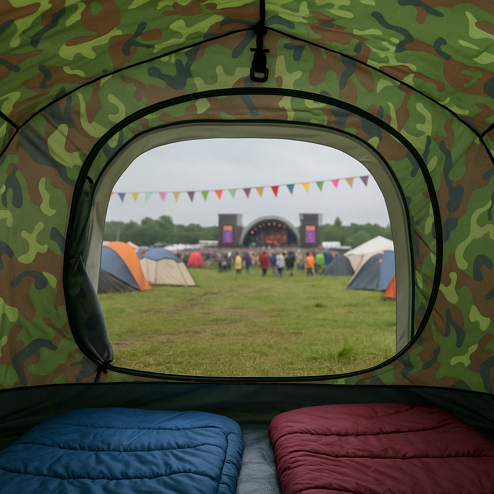Quick-Up Camouflage Tent for 3–8 People