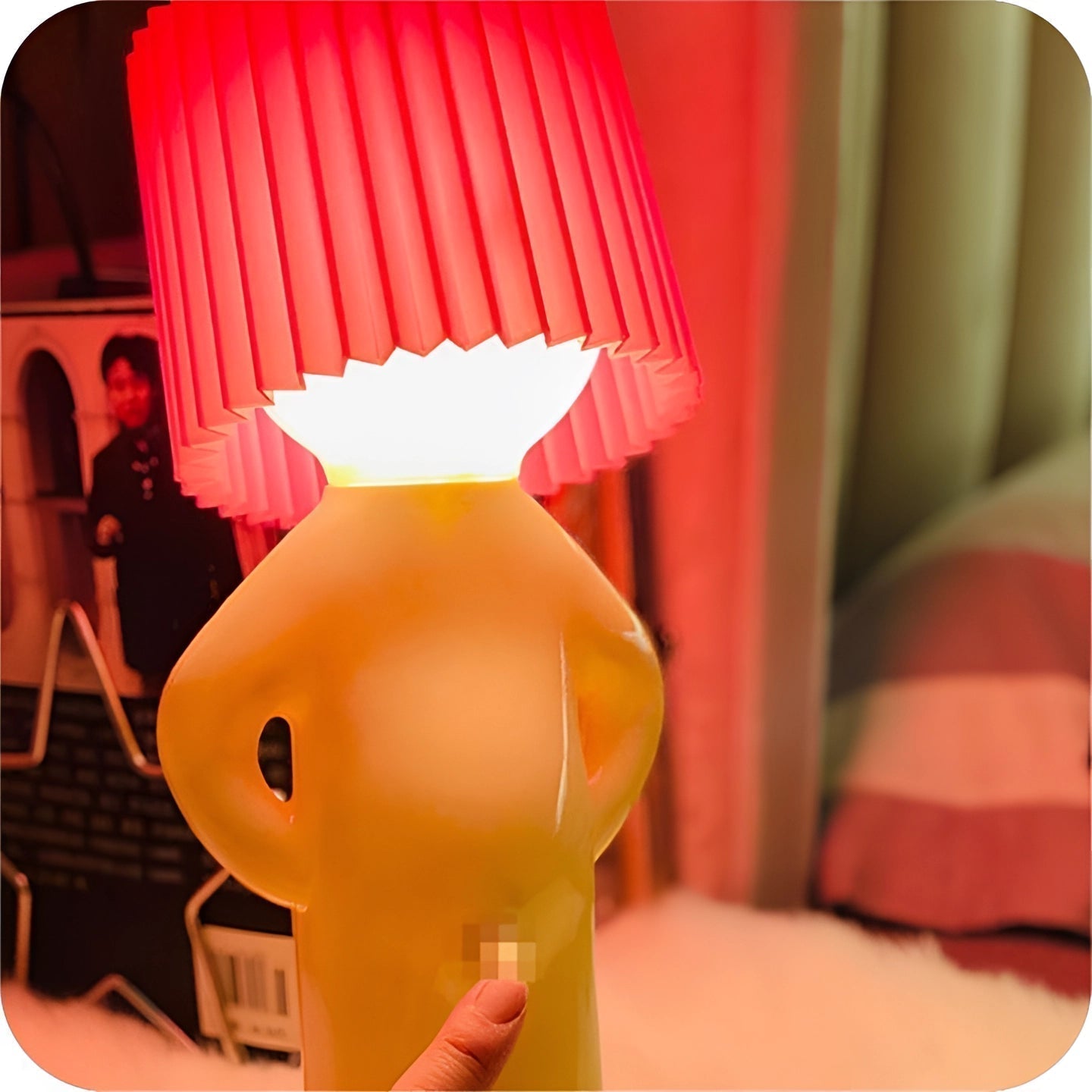 Quirky Human-Shaped Table Lamp — Portable Battery Powered Light