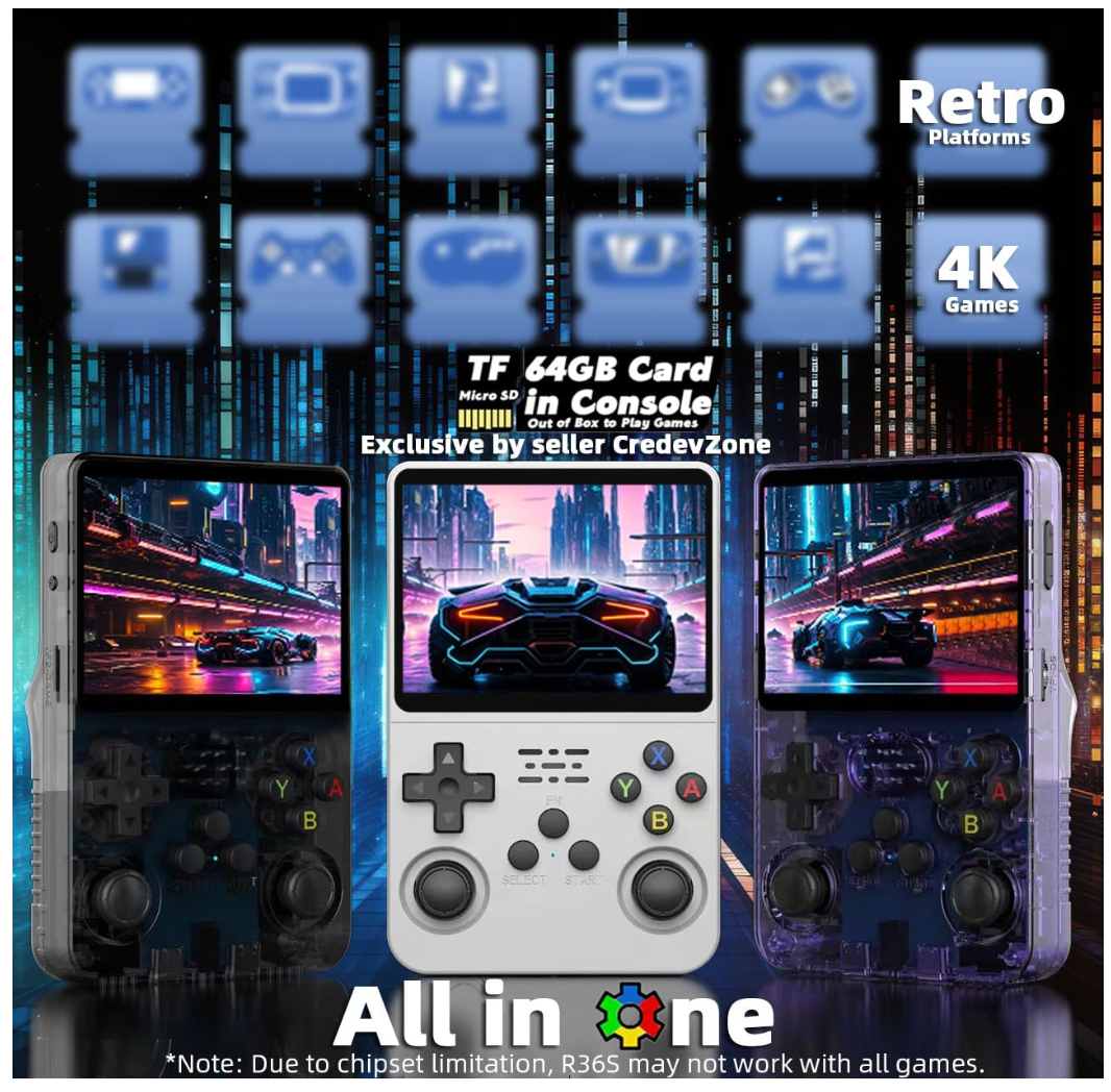 R36S Retro Game Console - 128GB - Over 20,000 Games