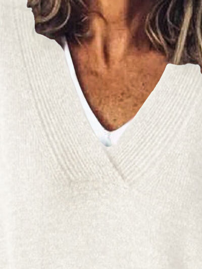 Image of Rachel | Women's Oversized V-Neck Sweater