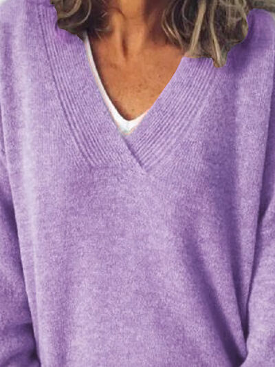 Image of Rachel | Women's Oversized V-Neck Sweater