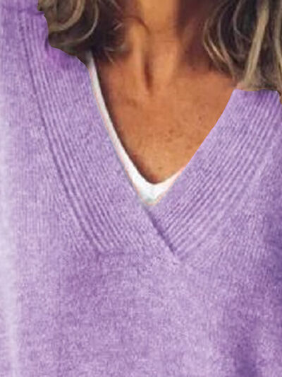Image of Rachel | Women's Oversized V-Neck Sweater