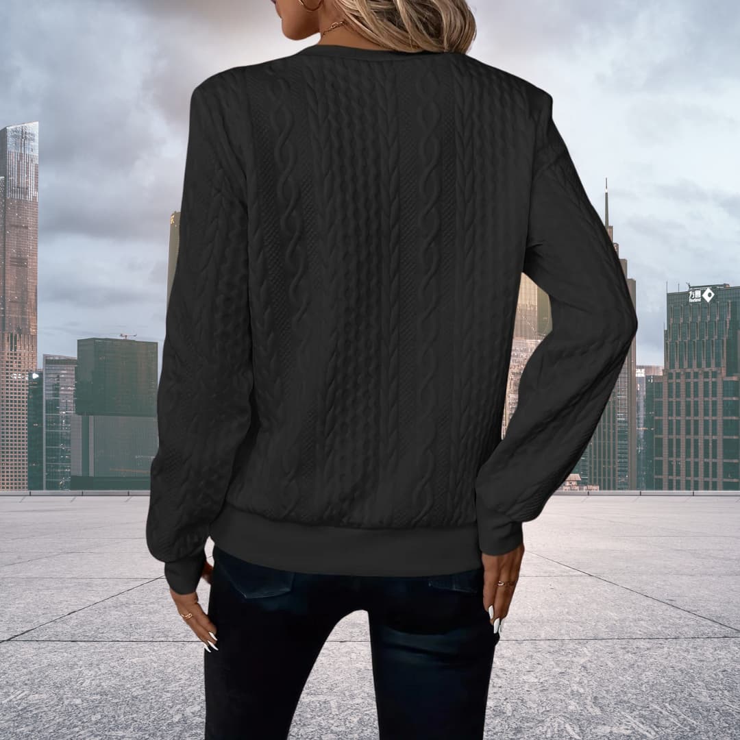 Image of Rachel | Women's Zip-Up Cable Knit Sweater