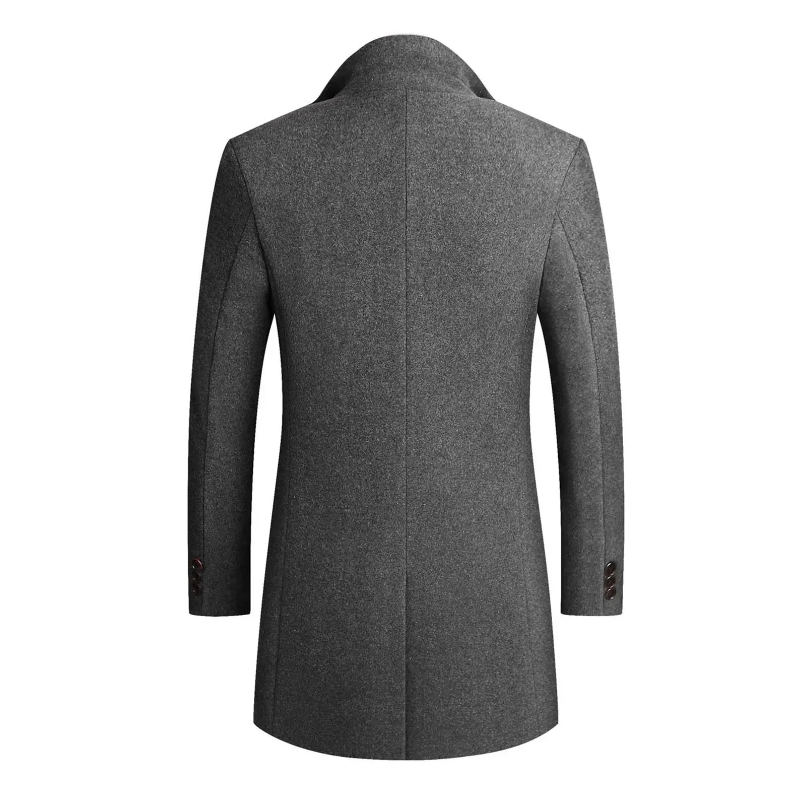 Image of Raphael | Men's Notch Lapel Mid-Length Overcoat