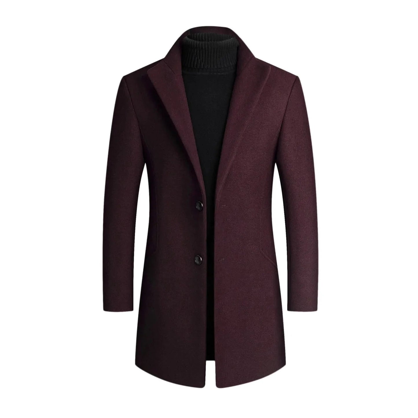 Image of Raphael | Men's Notch Lapel Mid-Length Overcoat
